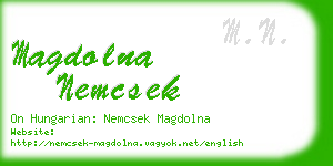 magdolna nemcsek business card